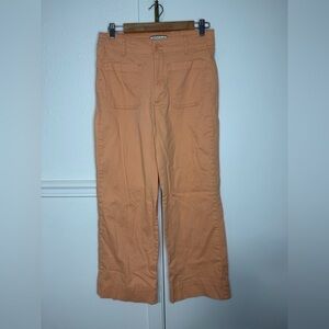 Bagatelle Peach Wide-Leg Cropped Pants